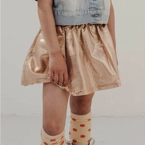 Repose Ams Gold Shiny Mini Skirt size 10Y